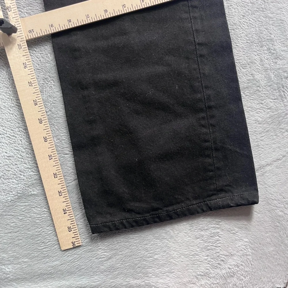 Levis 501 Original Fit Men Black Jeans Straight Leg Button Fly 36x36 100% Cotton